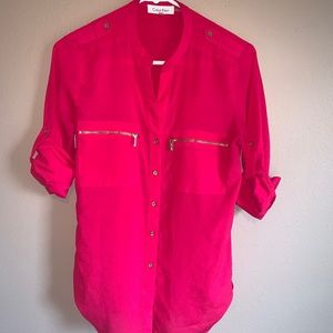 Calvin Klein Pink and Gold Blouse